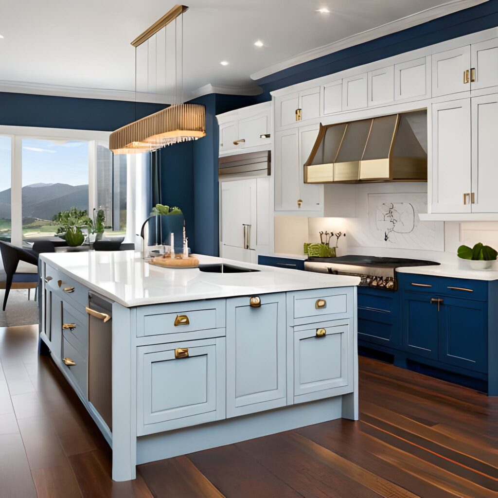 Kitchen Cabinet Maker Broward Aria Blue Doors 